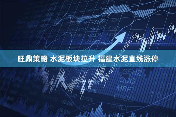 旺鼎策略 水泥板块拉升 福建水泥直线涨停