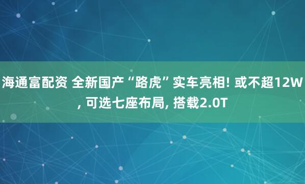 海通富配资 全新国产“路虎”实车亮相! 或不超12W, 可选七座布局, 搭载2.0T